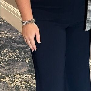 Jovani Navy Wide Leg Pants